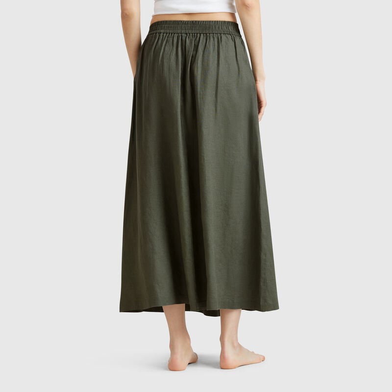 Long skirt in pure linen