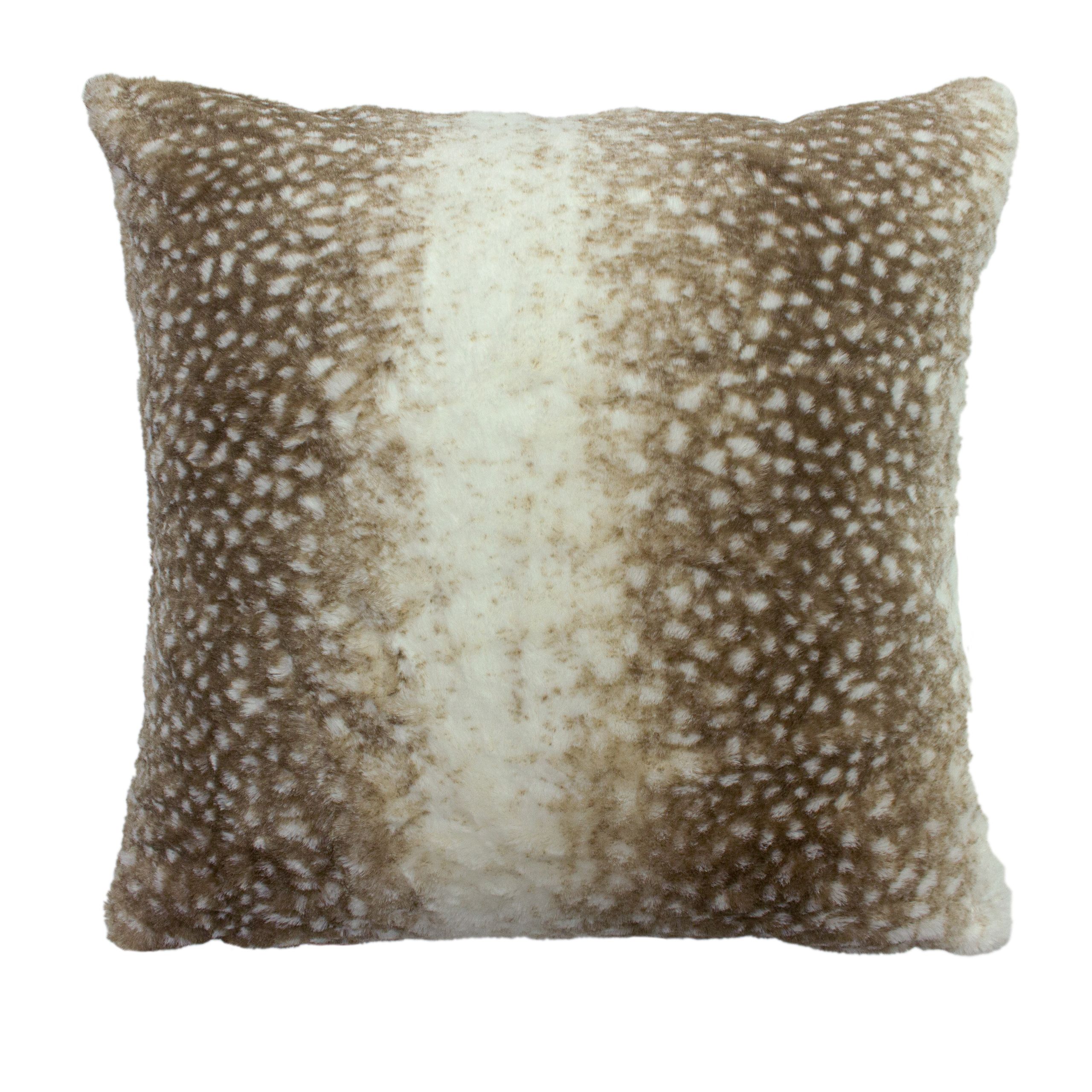 Paoletti Fawn Deerskin Printed Faux Fur Cushion