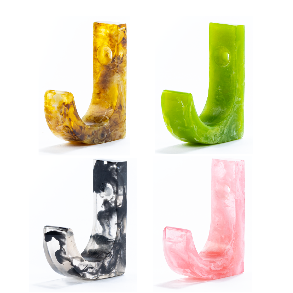 Brût Homeware | Set van 4 Kapstokhaken | Pavone | Mix