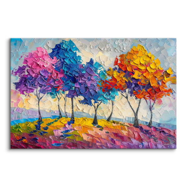 Obraz Abstrakcyjne Kolorowe Drzewa 30x20cm