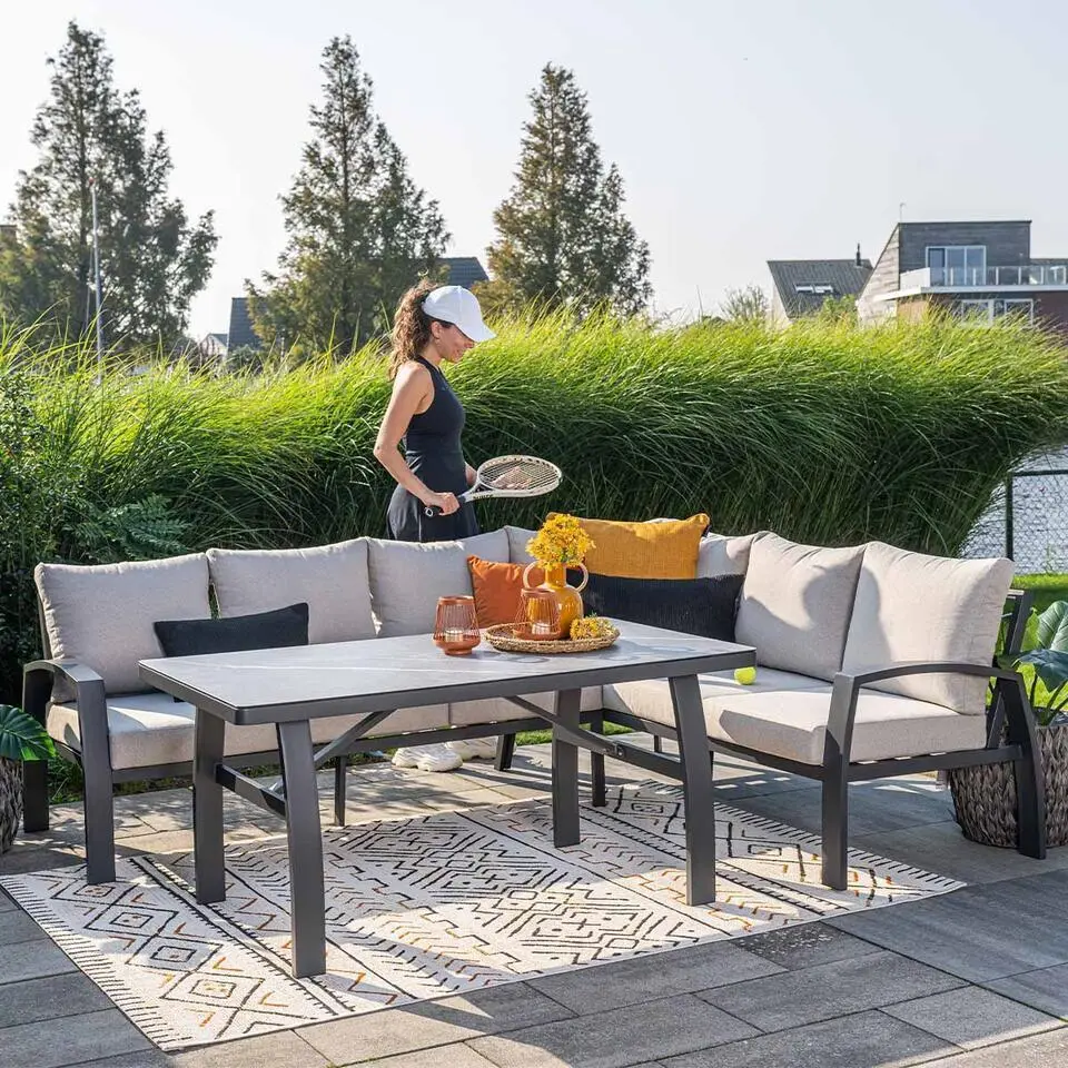 Garden Impressions Cameron lounge dining set 5-delig R - desert sand