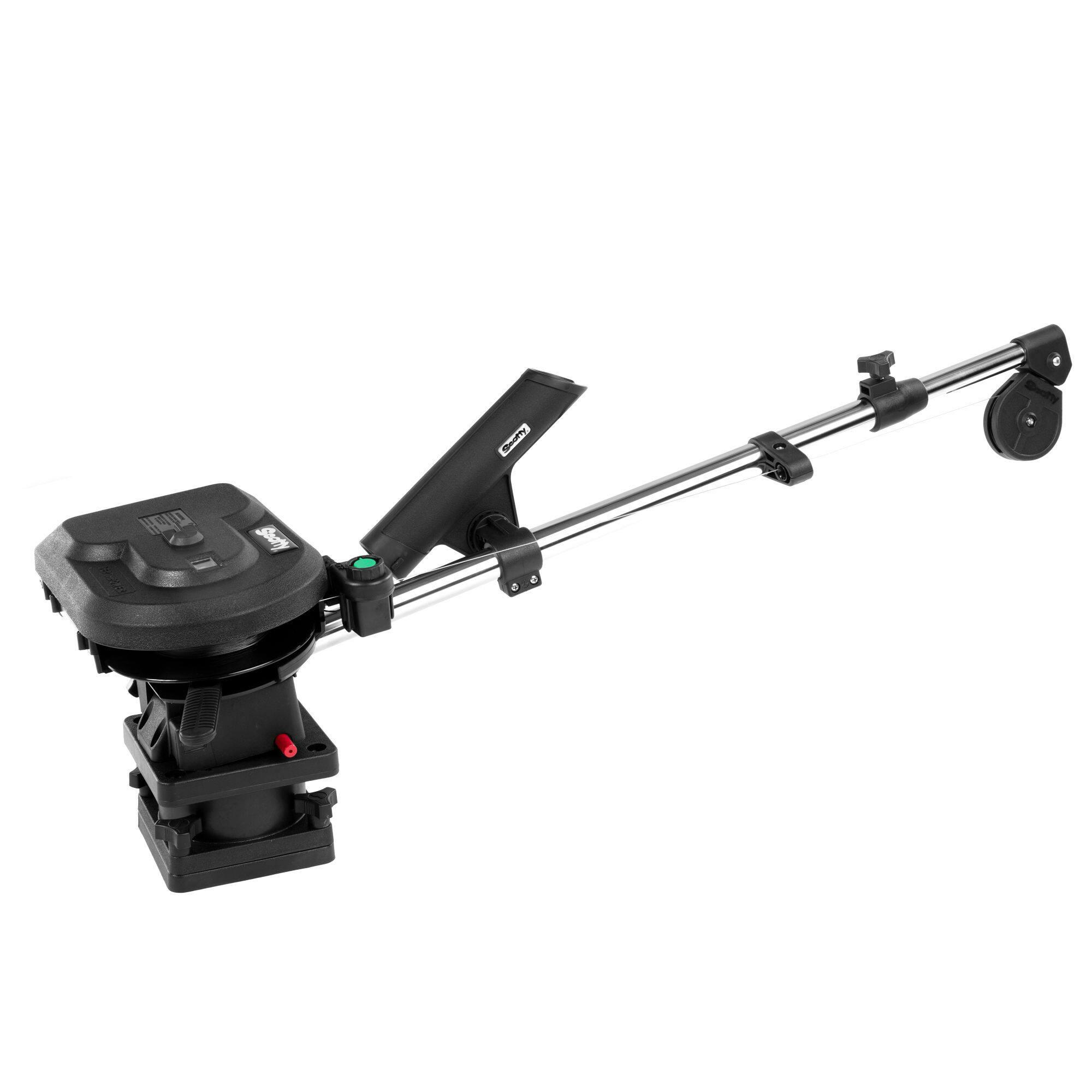 Scotty 1106 Depthpower Electric Downrigger, Single Rod, 36-60-in Telescopic Stainless Steel Boom, 250-ft Steel Cable, Black