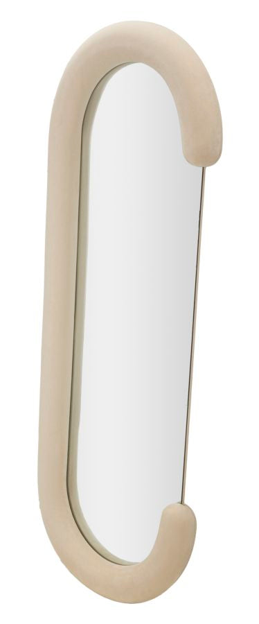 Mauro Ferretti Chantal Wandspiegel in fluweel beige