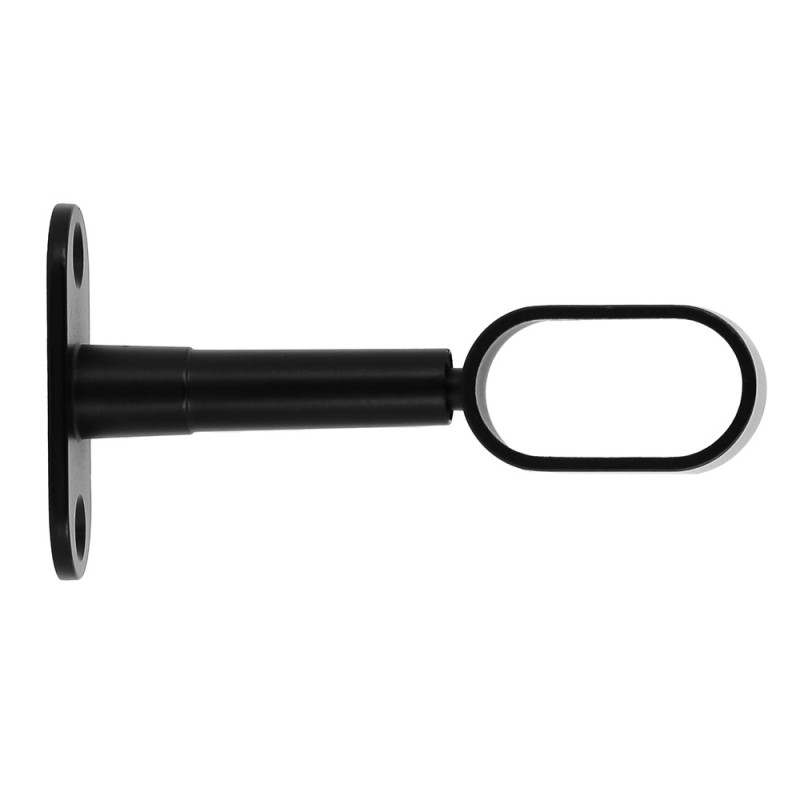 Support pour barre de dressing ovale à oeil extensible noir mat 6,5 - 9,5 cm MOBOIS