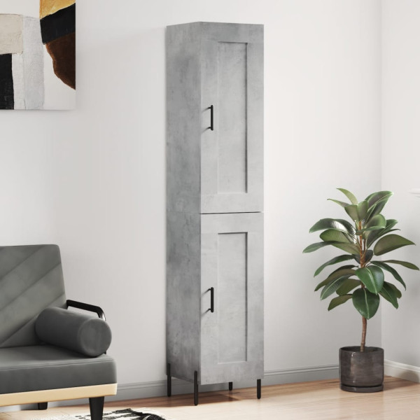 Szafka Szara z Drzwiami 34.5x34x180 cm do Salonu Pokoju Sypialni