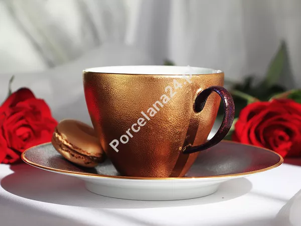 Filiżanka ze spodkiem 0,26 L / 17 cm Porcel - Golden Velvet 10.GOV.FS26