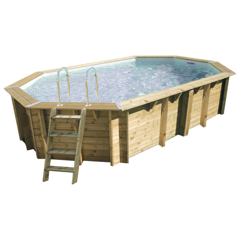 Piscine Azura avec liner bleu 4 x 6,1 x 1,2 m UBBINK