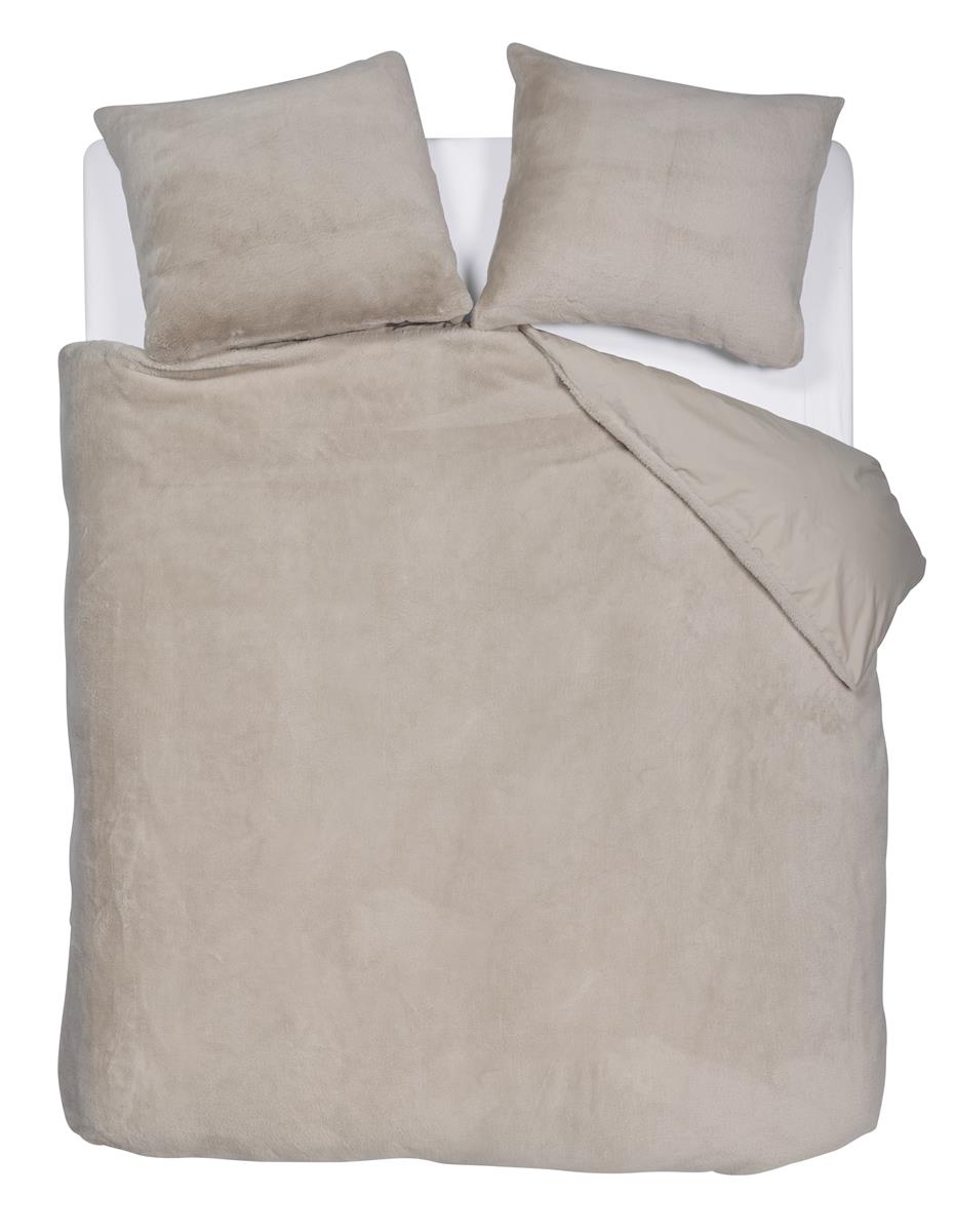 Rivièra Maison - Tendre fake-fur dekbedovertrek - Lits-Jumeaux - 240x200/220 cm - Zand