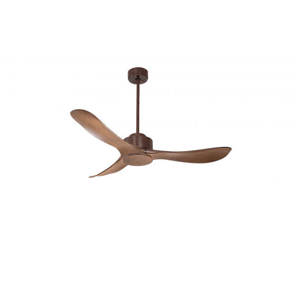 Modulo Regular Exterior - un ventilateur pour extérieur IP44, DC 132 cm Marron pales abs marron sans Lumière20 à 35 m²