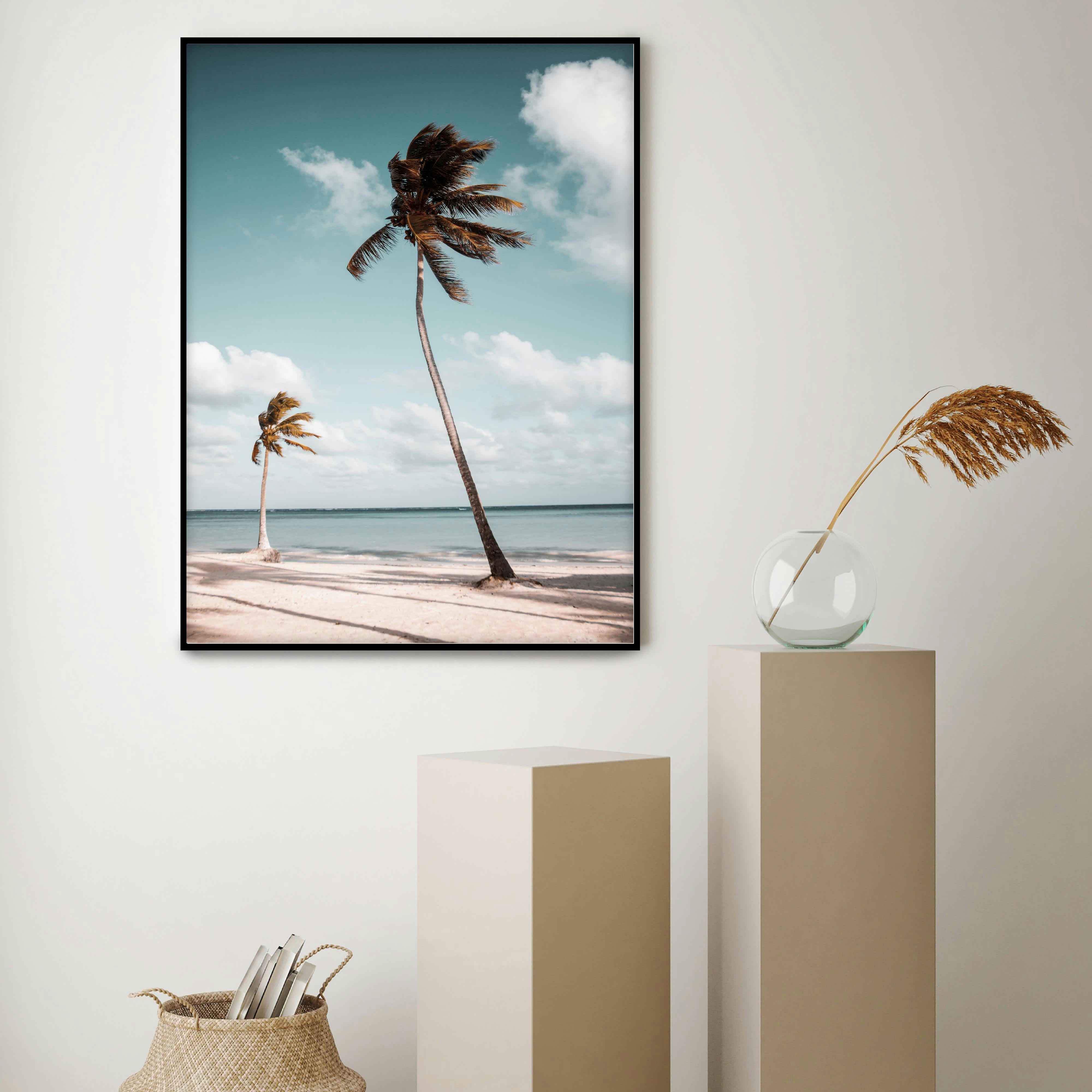 PLAYA - Affiche avec cadre noir - Plage tropicale - 30x40