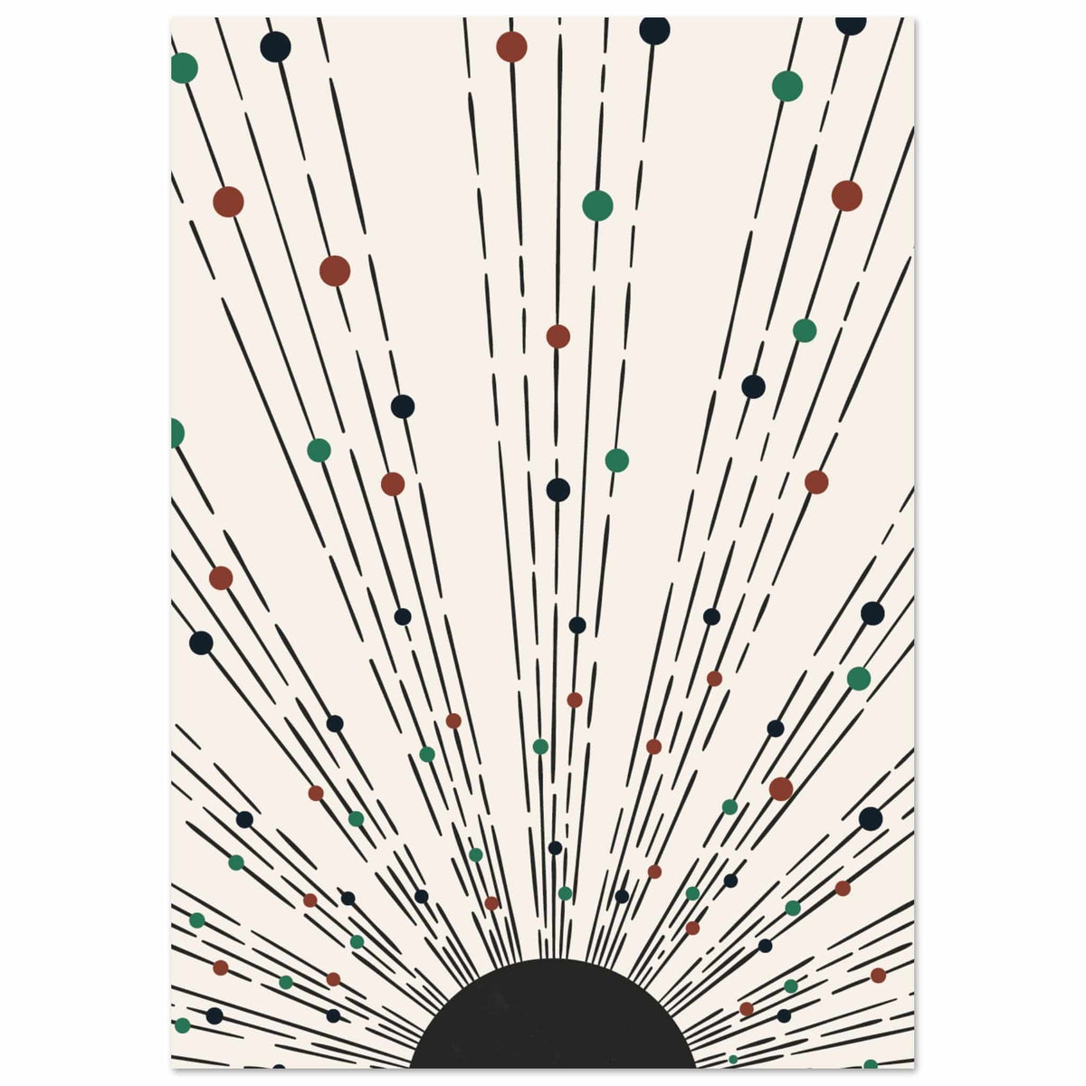 Artfulprints Poster Boho wall art - Boho arches II  - A4 21x29.7 cm - Meerkleurig