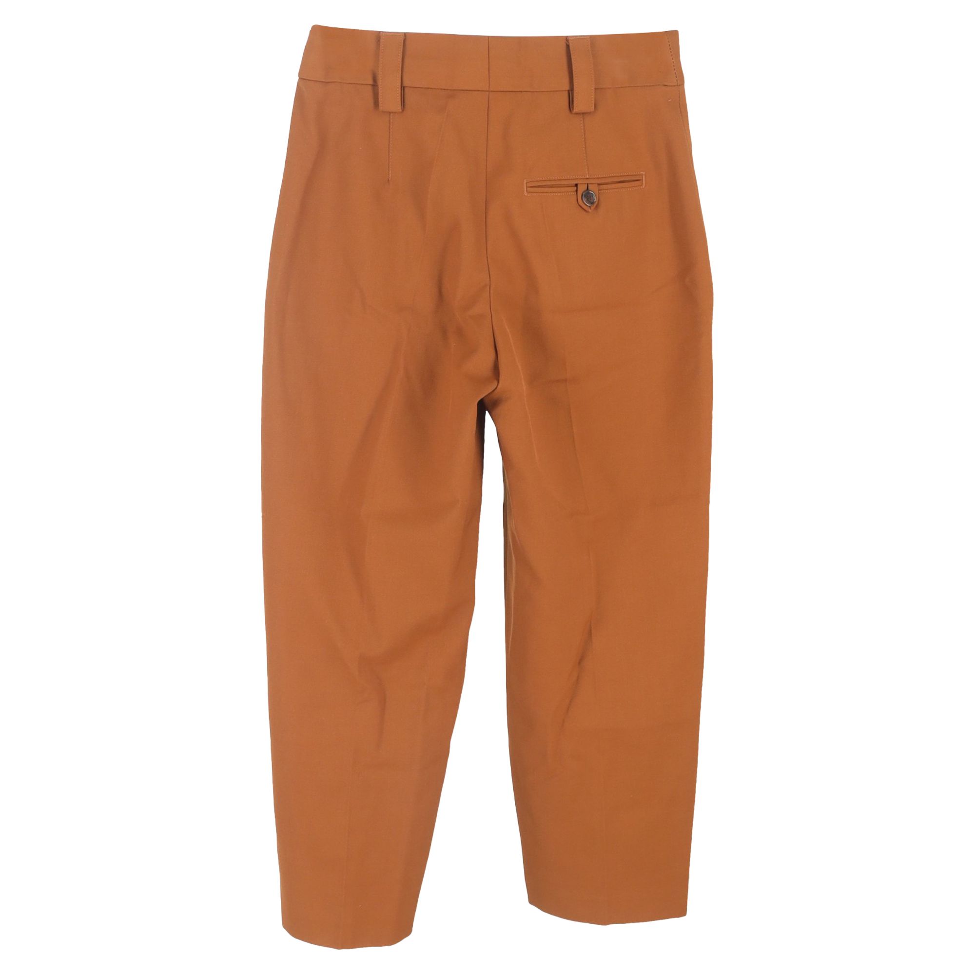 Acne Studios Preloved High-Rise Tailored Trousers in Rust Polyester
