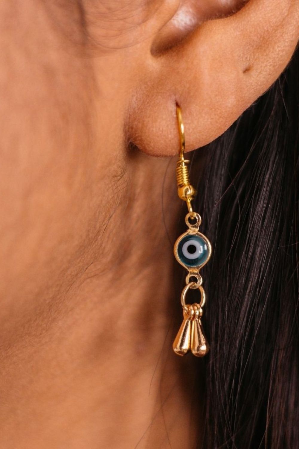 The Colourful Aura Handmade Evil Eye Protection Drop Earrings