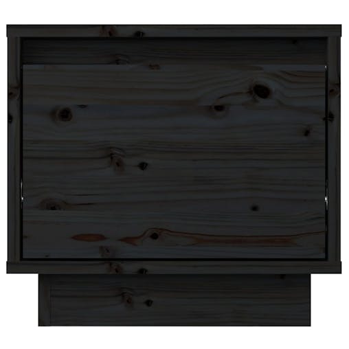 NNEVL Bedside Cabinets 2 pcs Black 35x34x32 cm Solid Wood Pine