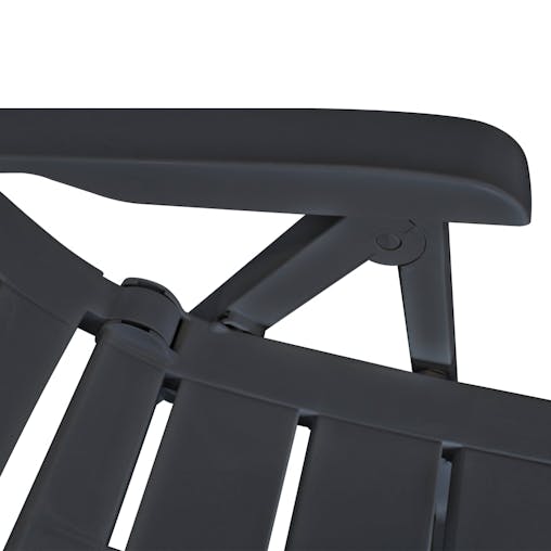 NNEVL Reclining Garden Chairs 6 pcs Plastic Anthracite