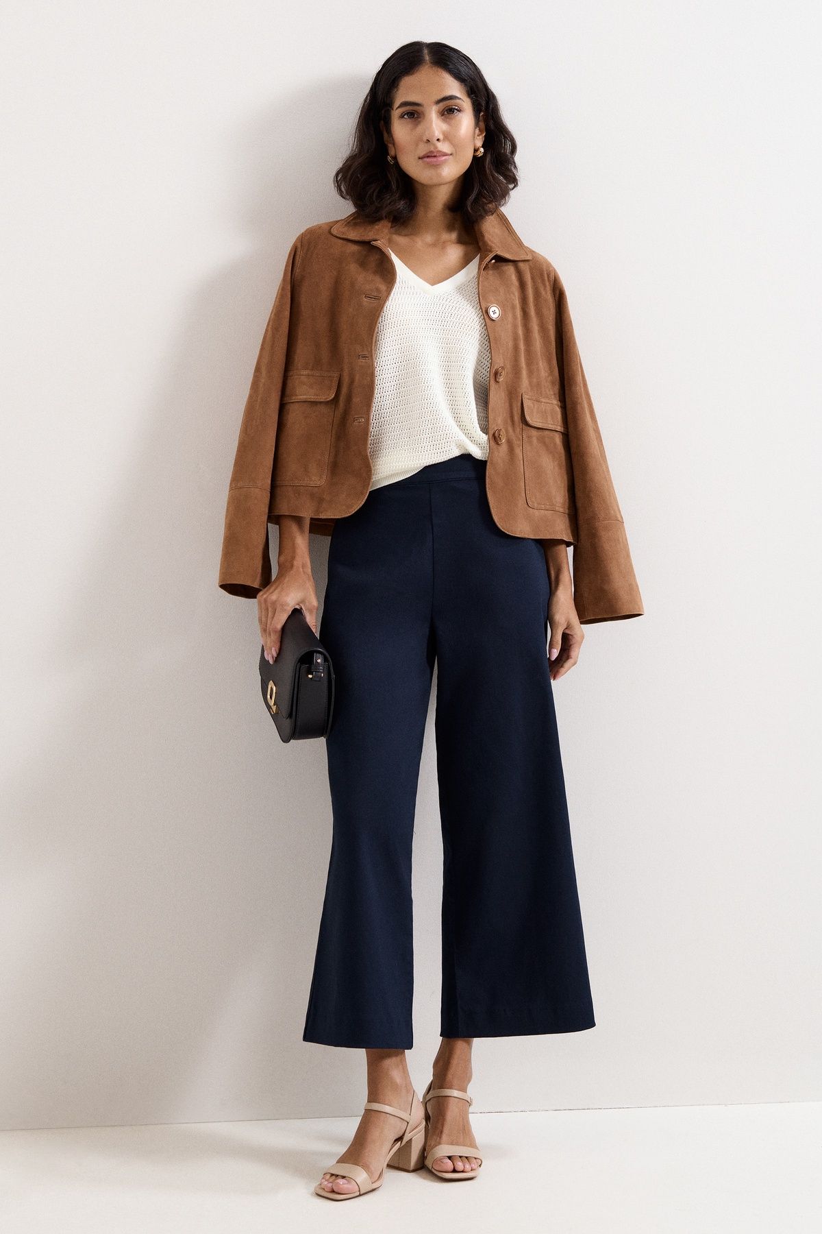 Phase Eight Sylvie Wide Leg Cropped Trouser