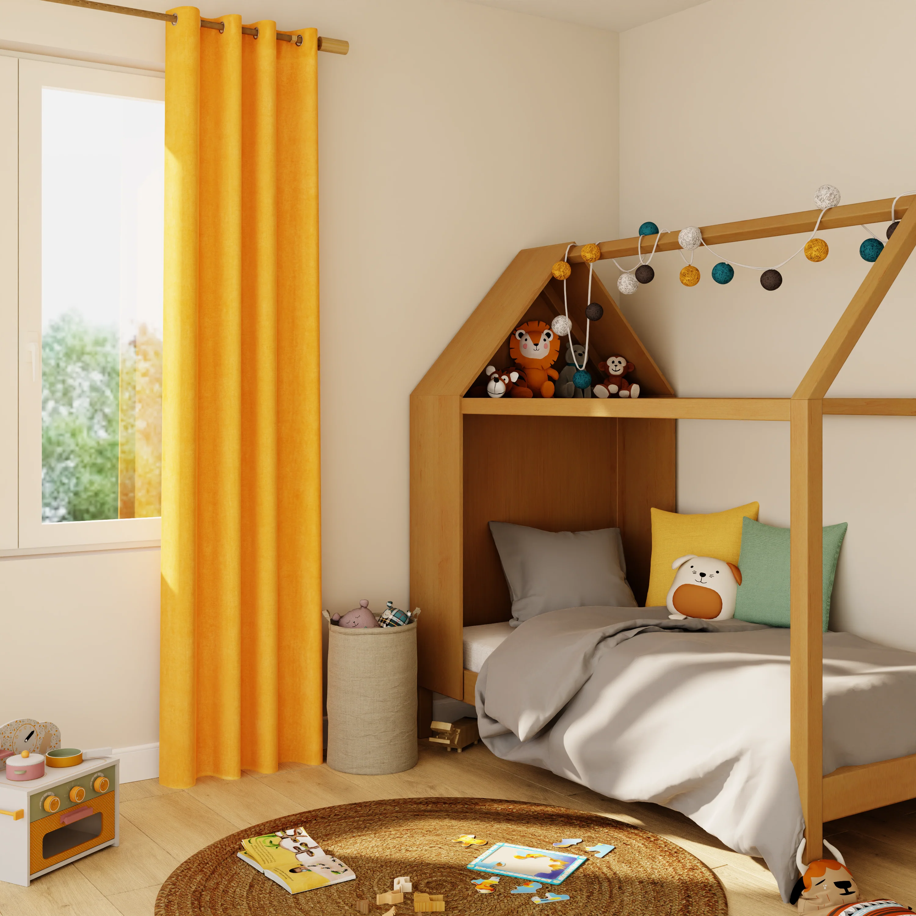 4MURS Rideau thermique KINLEY coloris ocre 140 x 260 cm