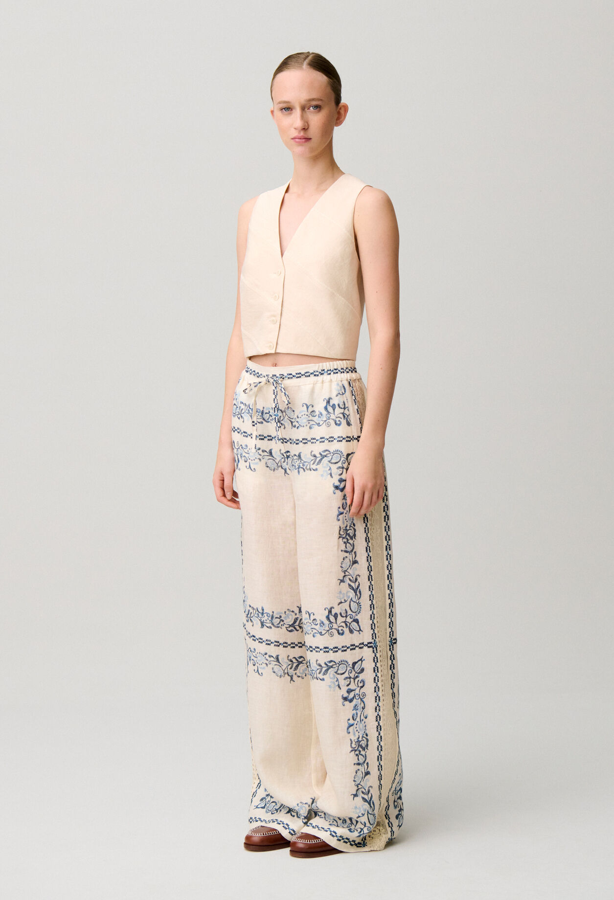 Pantalon fluide lin