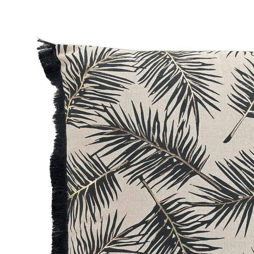 - Coussin feuilles de palmier dorées polyester multicolore 45x45 cm