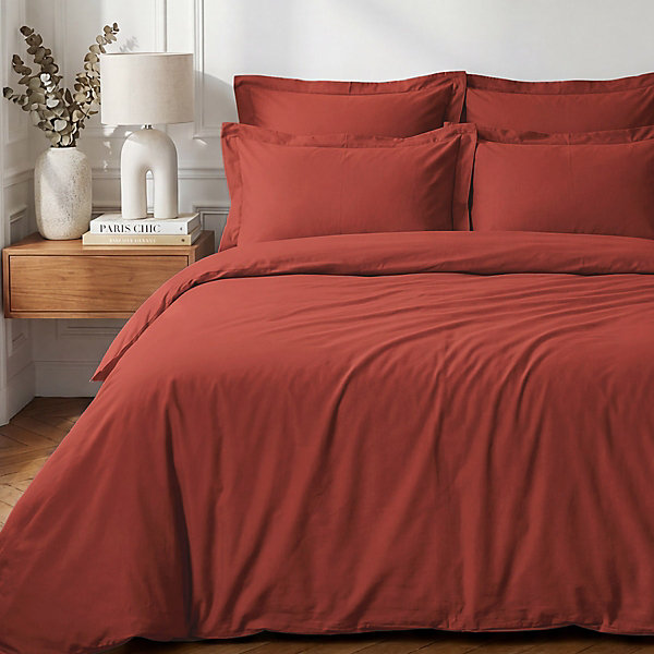 Housse de couette en percale coton Terracota 140x200 cm SOFT PERCALE