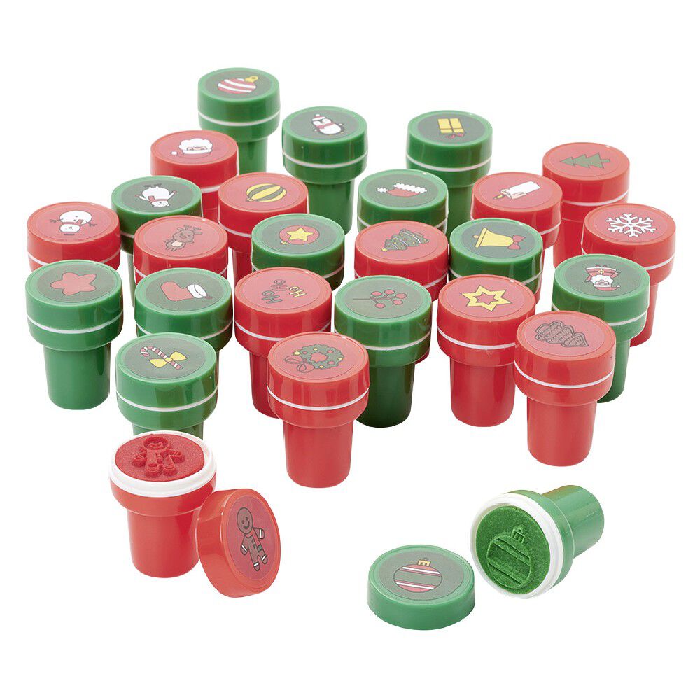 Tampon encreur thème No&euml;l Rouge et Vert x26
