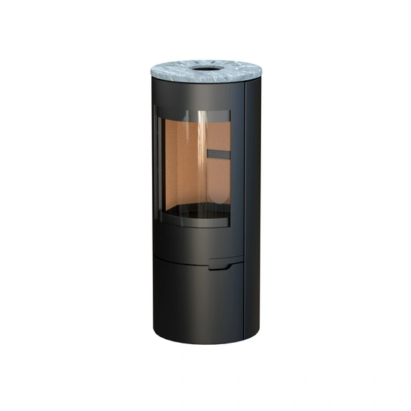 Kaminofen »Eos V2«, Schwarz, Stahl, 7 kW
