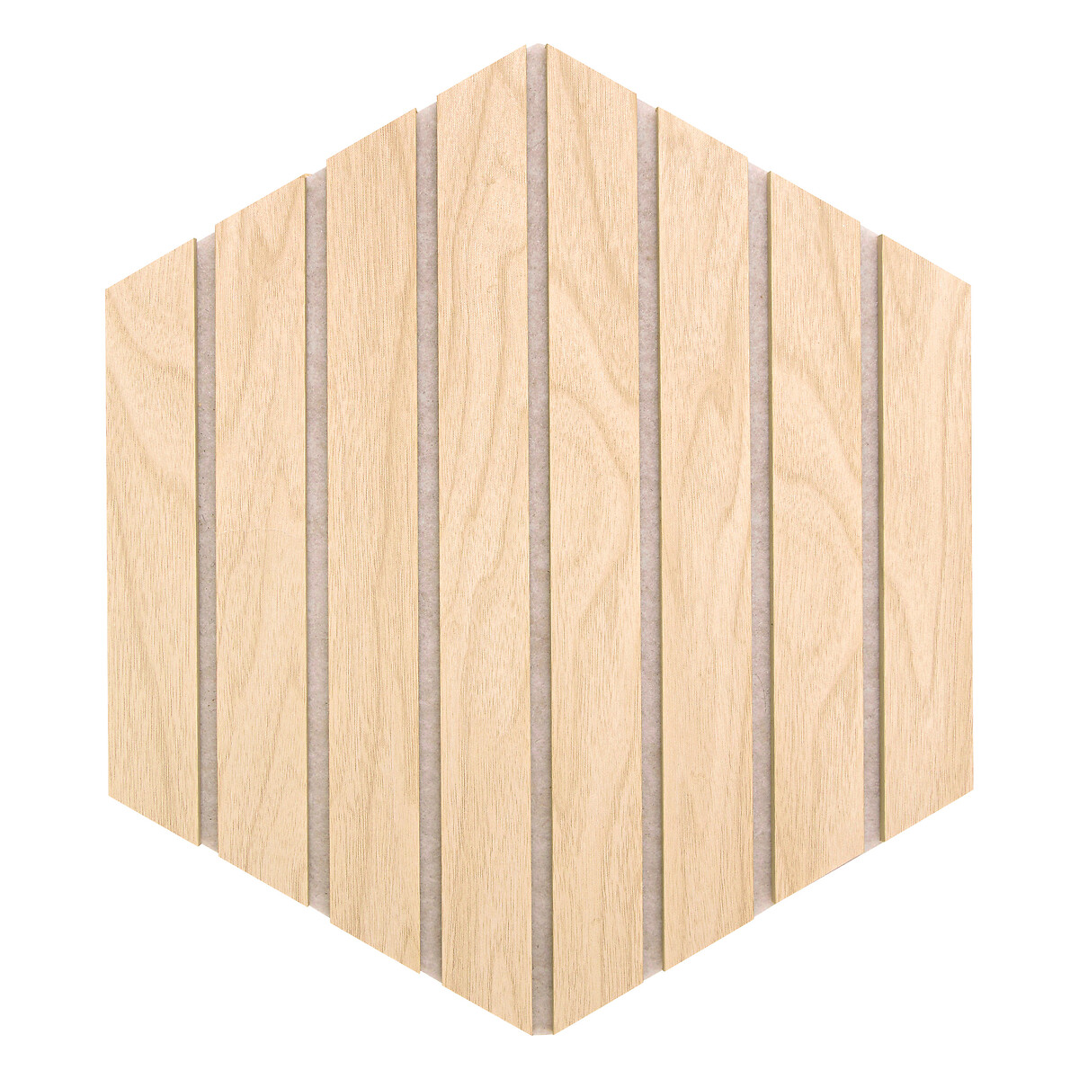 Conjunto de 3 painéis decorativos hexagonal COLVA bege 26x30cm