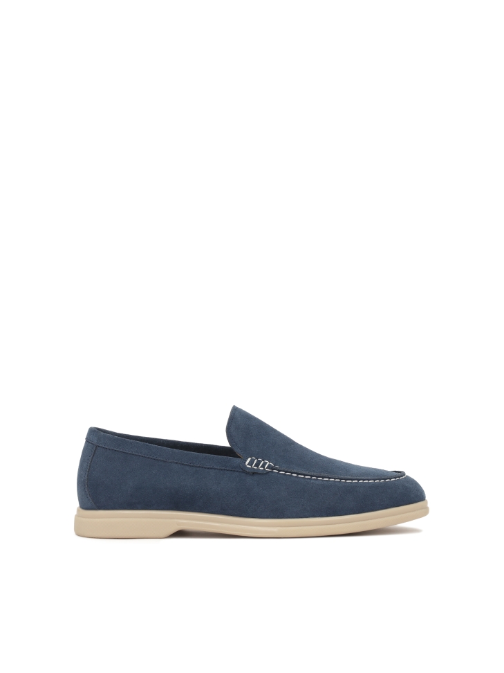 Slip-on blue men's shoes