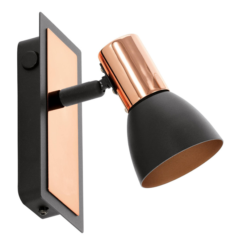 Spot LED Barnham noir et cuivre 3 W EGLO