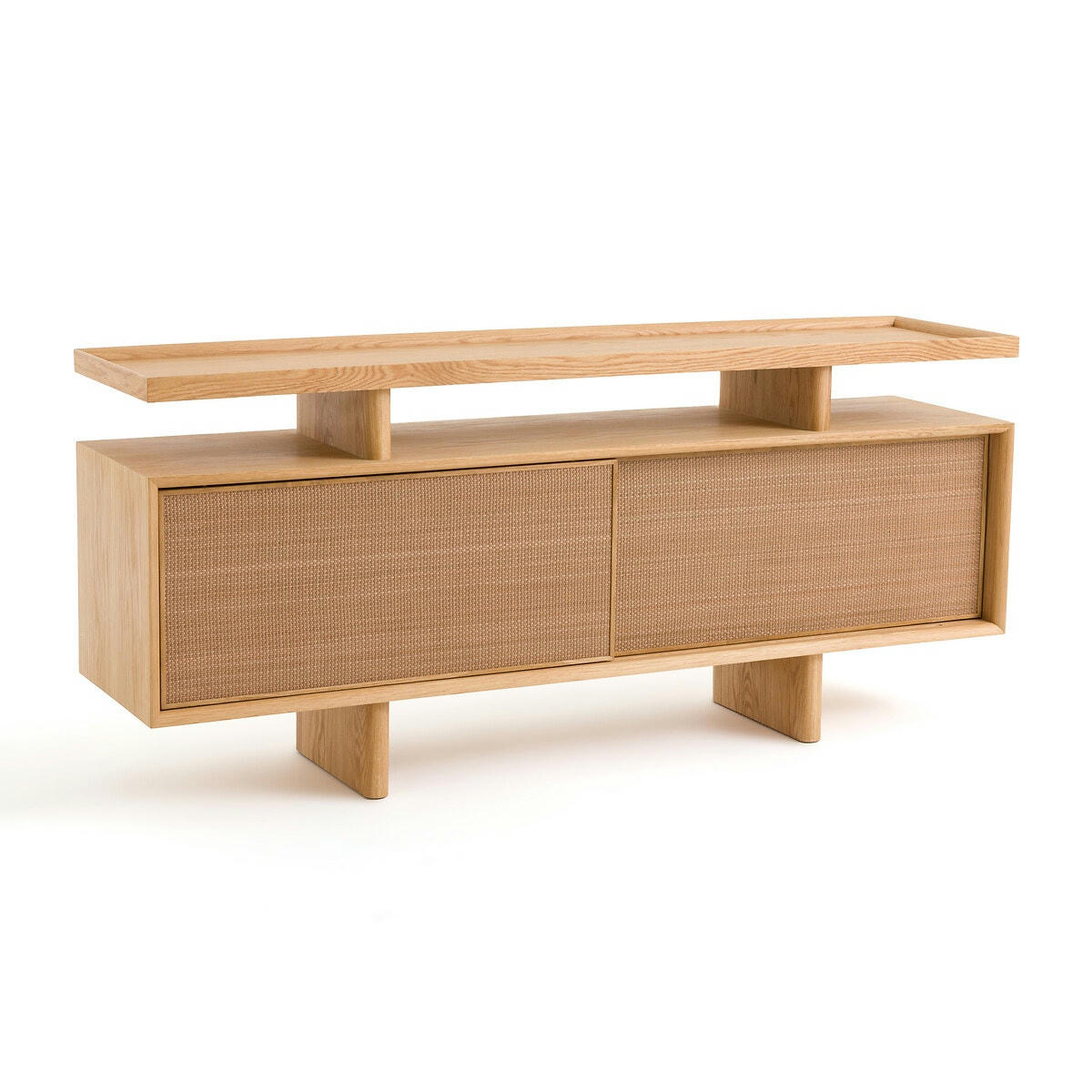 Buffet console chêne/cuir, Propono