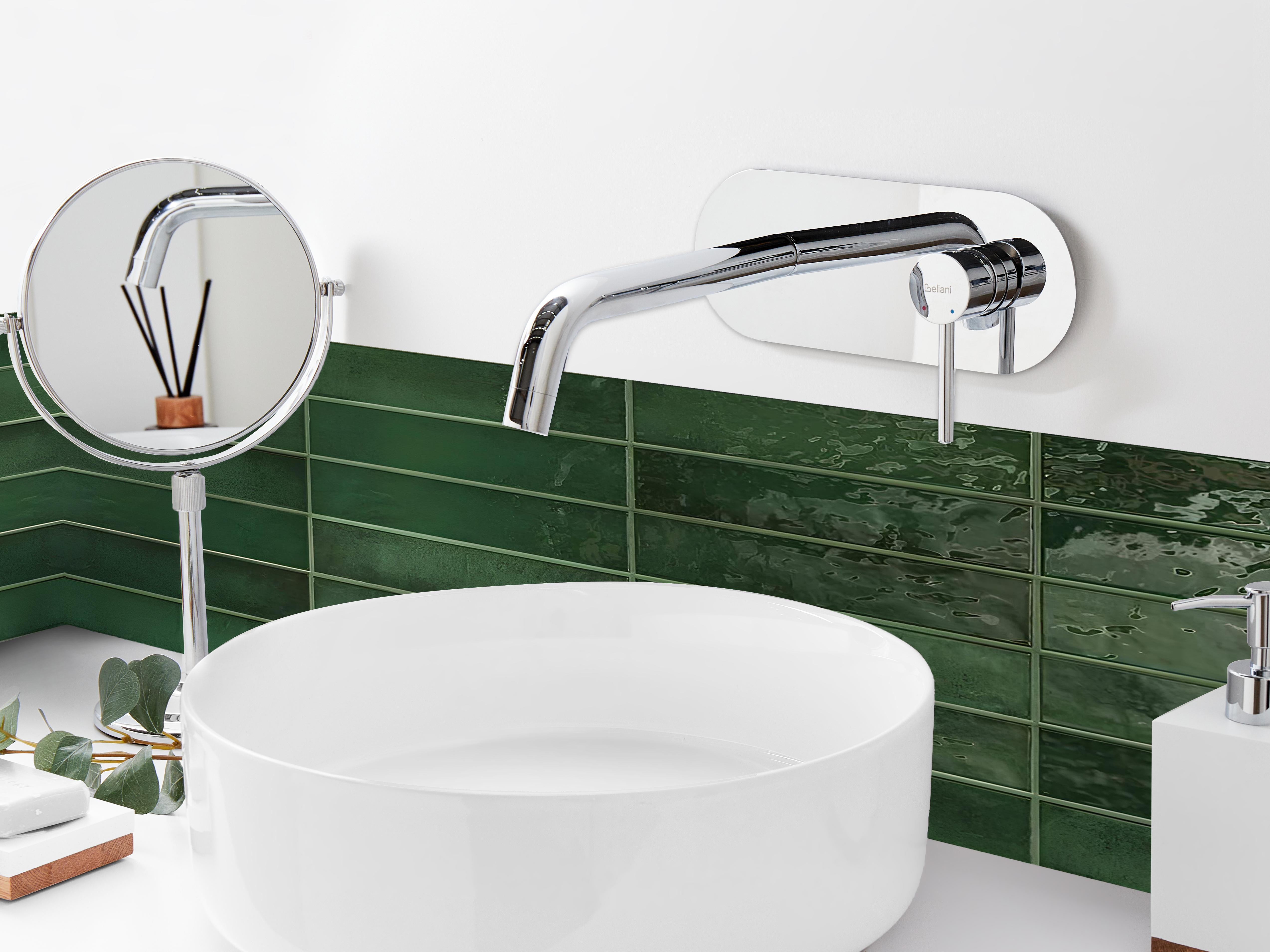 Wall Mounted Basin Mixer Tap GUAIBA Brass Silver