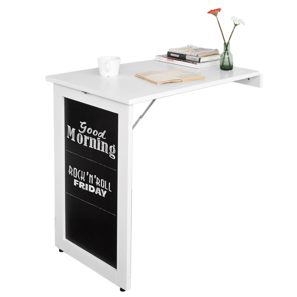 SoBuy Stolik ścienny składany Biały 50x75x73cm FWT20-W