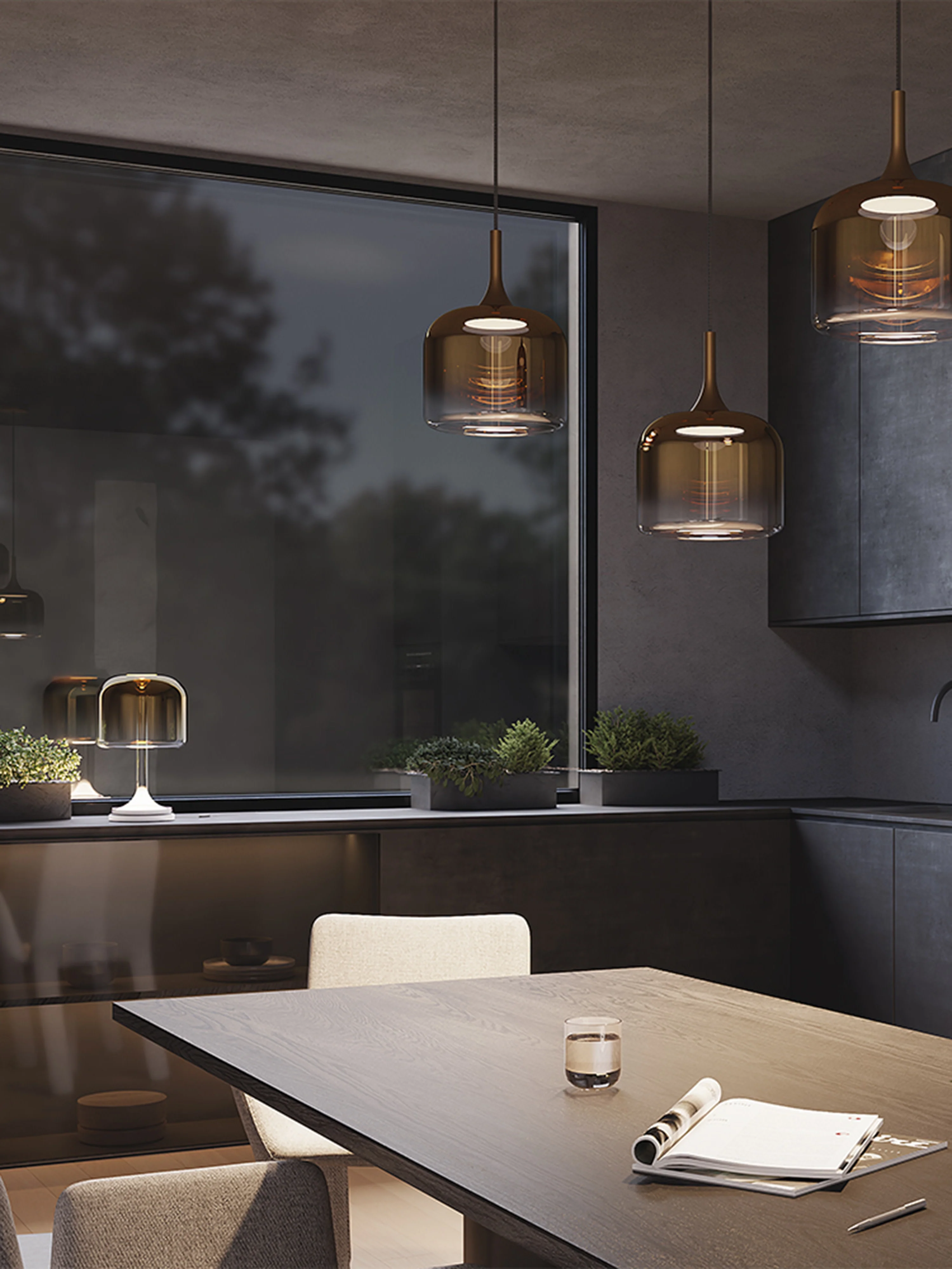 Kleine dimmbare LED-Tischlampe Spirito