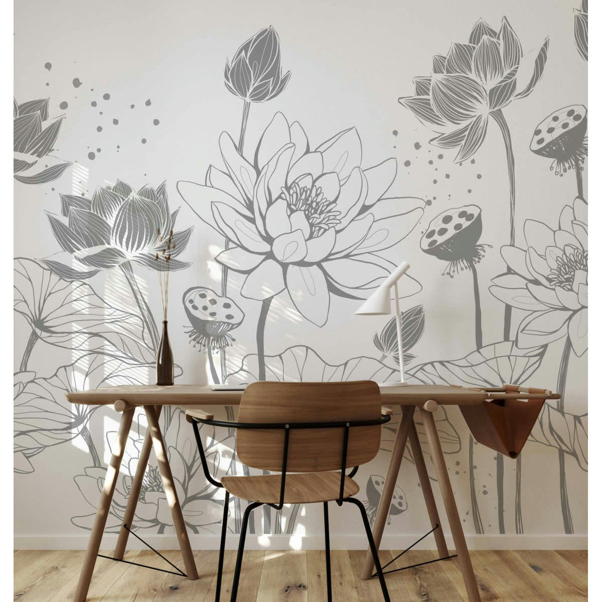 - Papier peint panoramique nympheas 340 x 250 cm