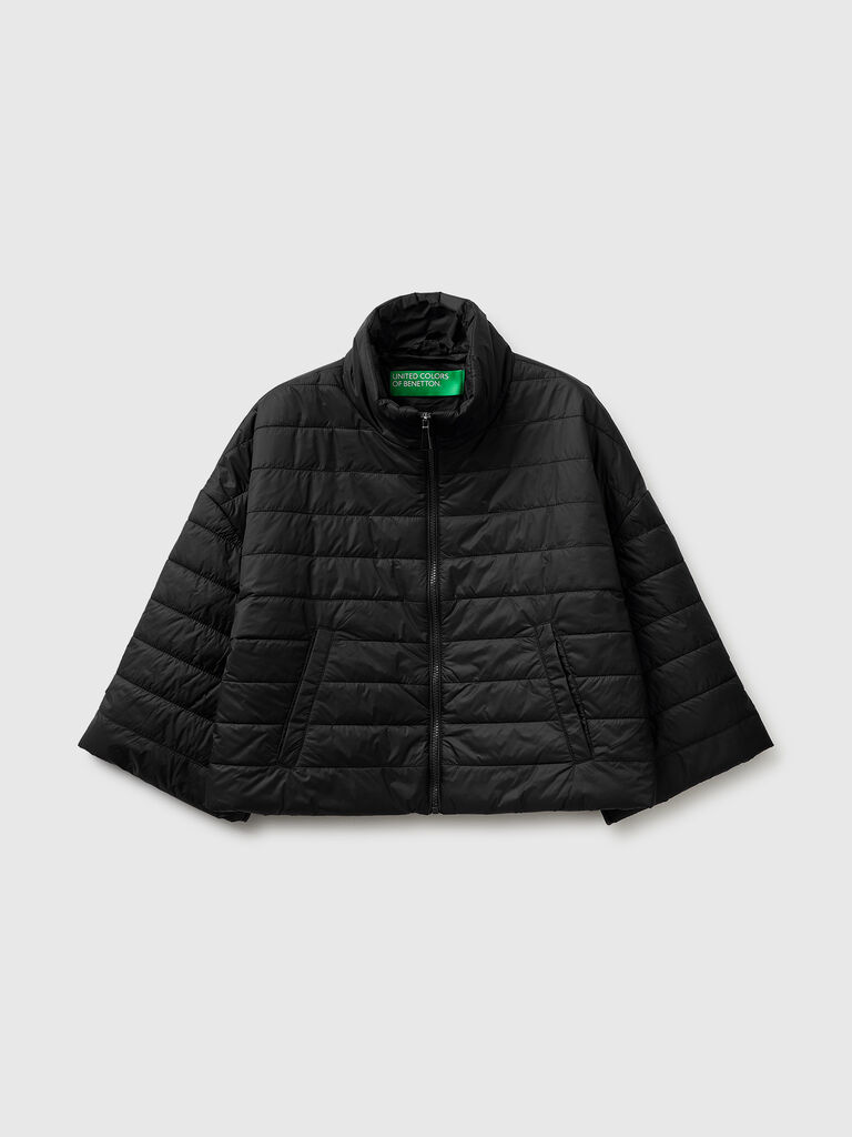 Lightweight padded jacket with 3/4 sleeves