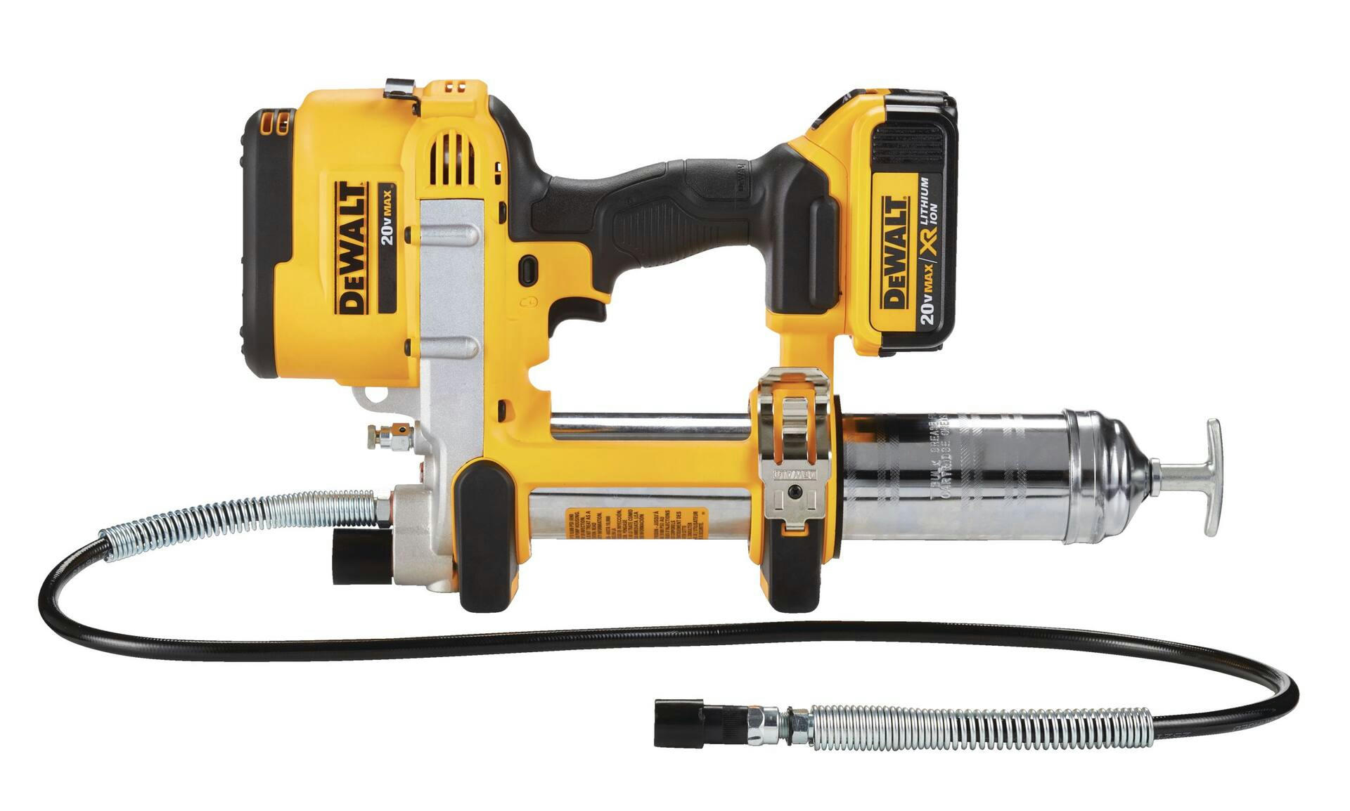 DEWALT DCGG571M1 20V MAX Lithium-Ion Cordless Grease Gun Kit  with Battery, Charger & 42-ft Hose