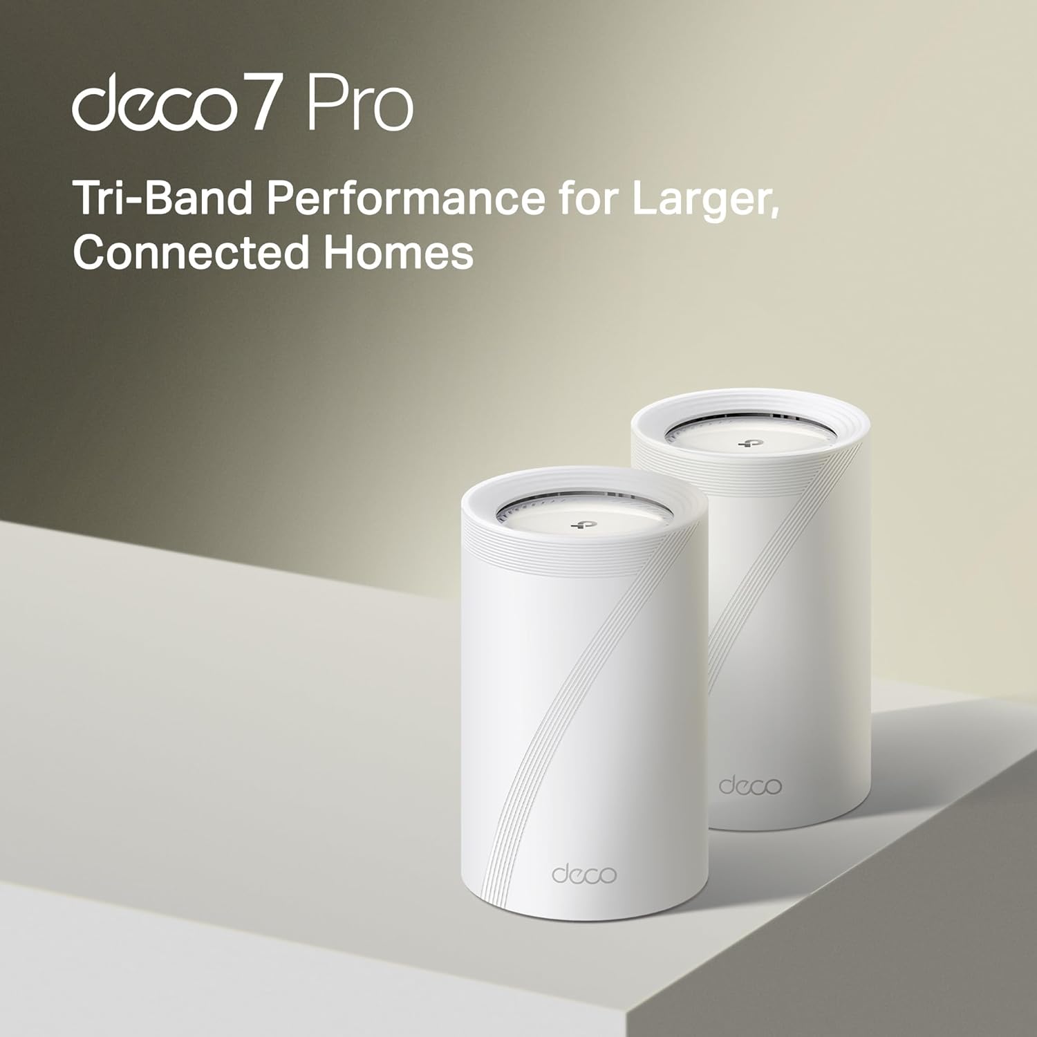 TP-Link Deco 7 Pro BE14000 Tri-Band Wi-Fi 7 Whole Home Mesh System | 8-Stream 14 Gbps | 10 Gbps WAN/LAN Port | Up to 8100 Sq.ft  200 Devices Capacity | 320 MHz  HomeShield  AI-Roaming (BE67 2-Pack)