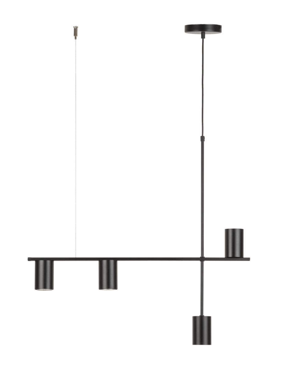 Lampa wisząca czarna Vendo 4xGU10x12W wym: 110x70x12 cm Sigma Lighting