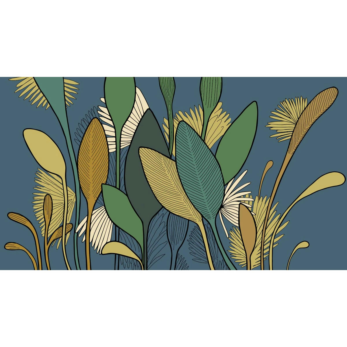 - Papier peint panoramique végétal 375 x 250 cm