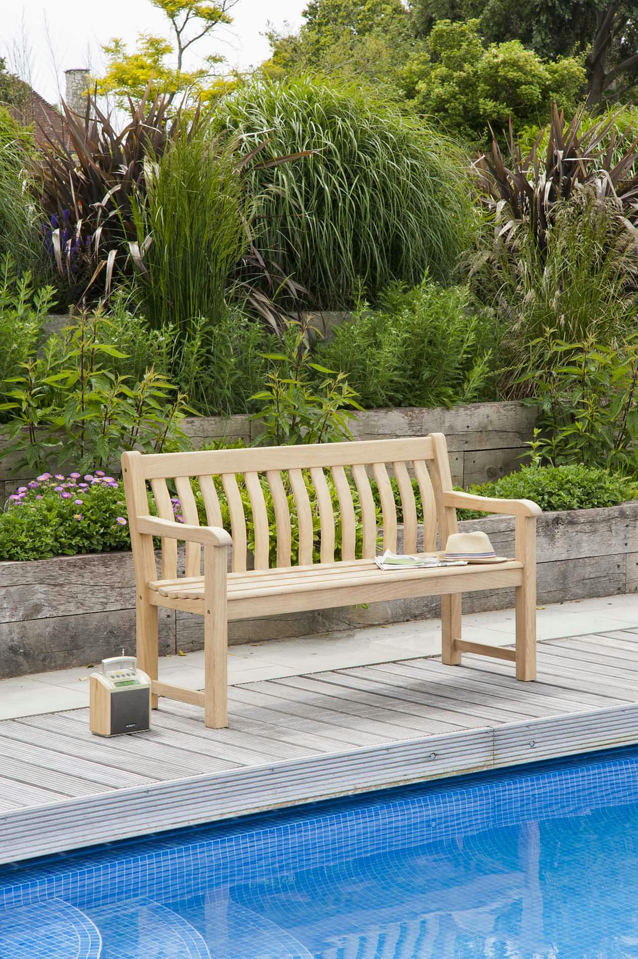 ROBLE FSC - Banc 3 places en bois clair