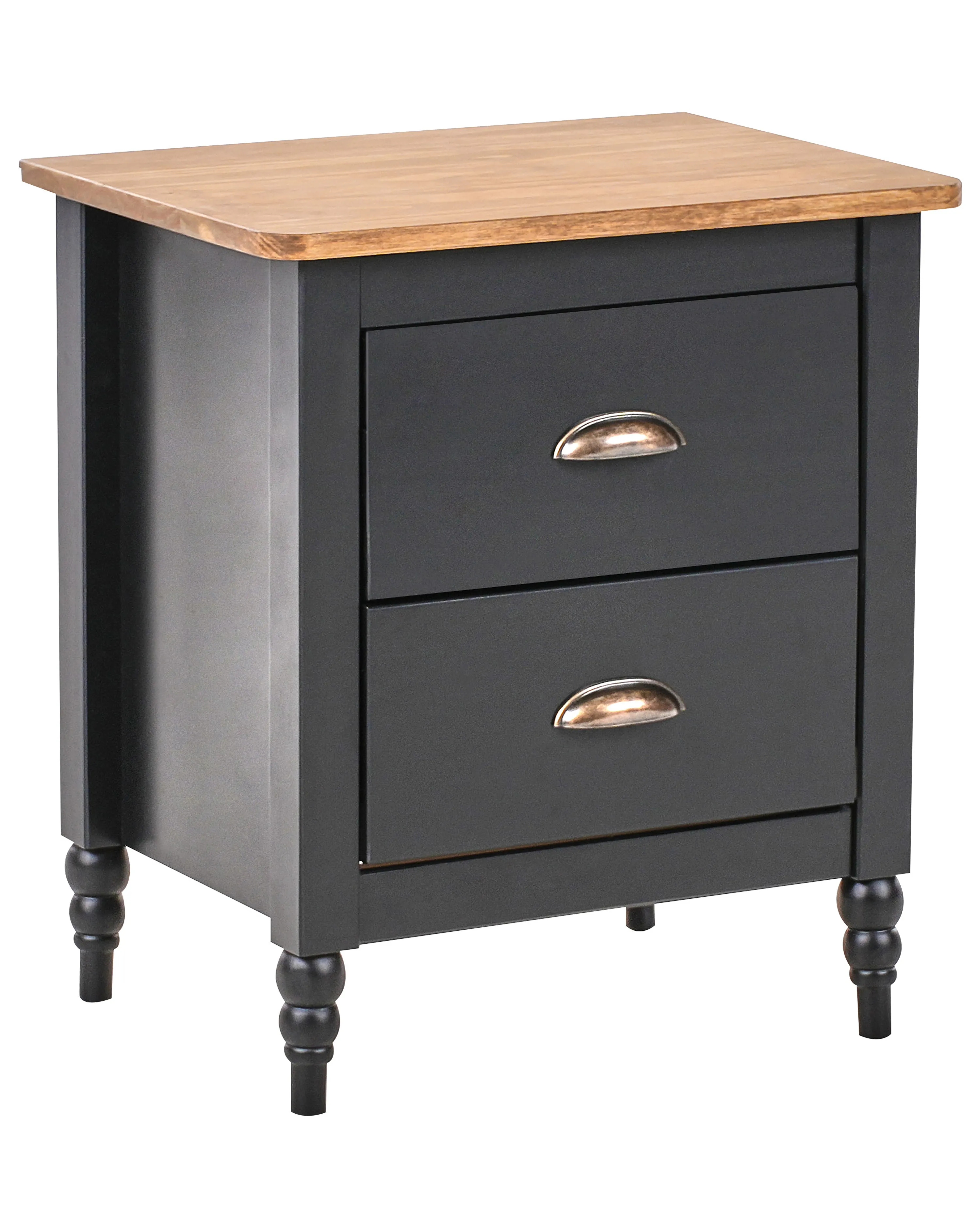 2 Door Sideboard SHILLINGTON Pine Wood Black