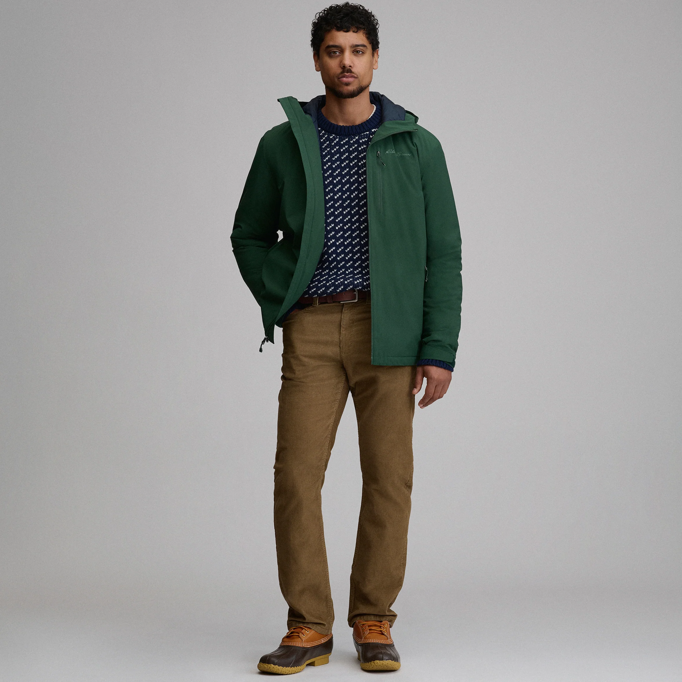 Men's Holiday Festive Birdseye Crew Sweater