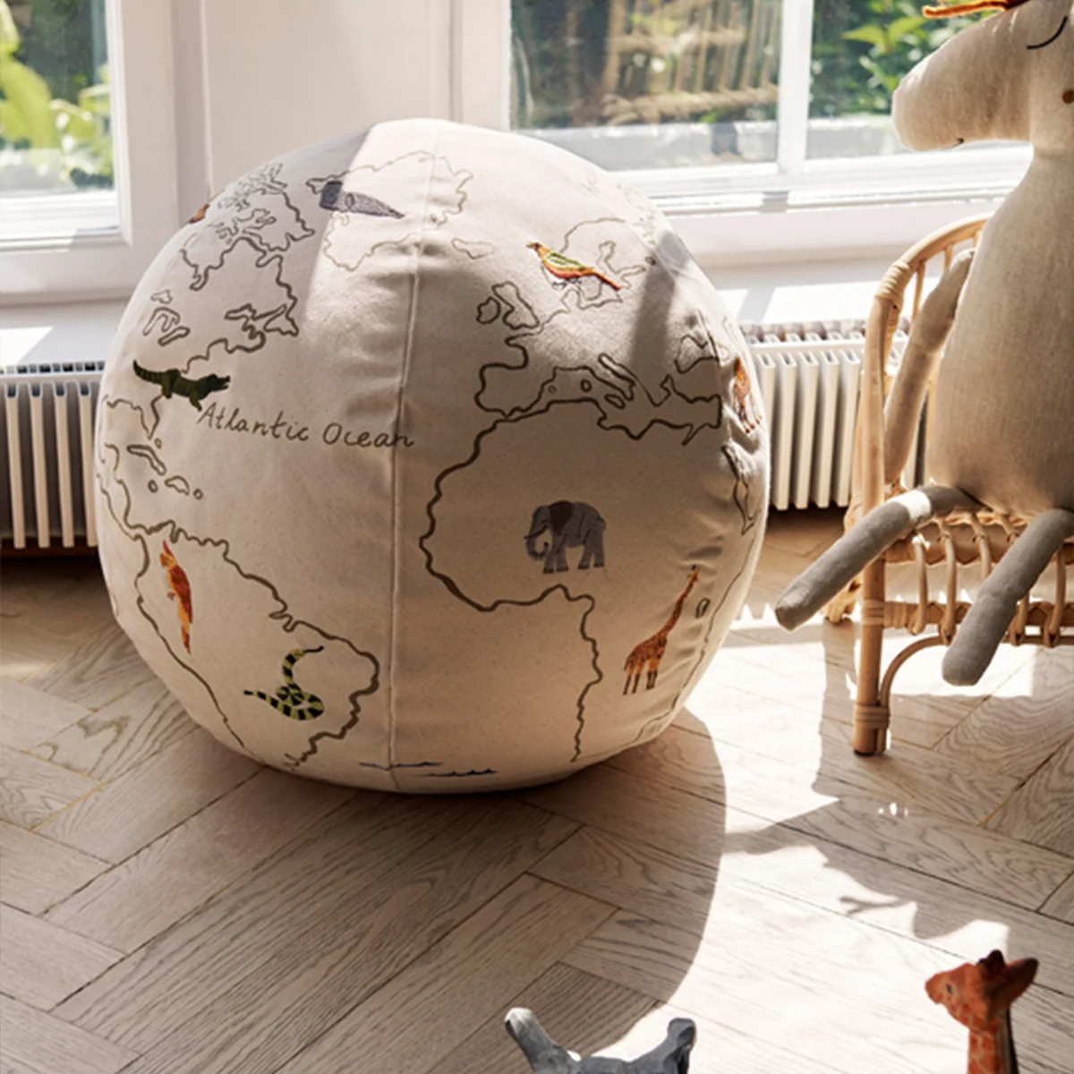 Ferm Living - The World Pouf, off-white