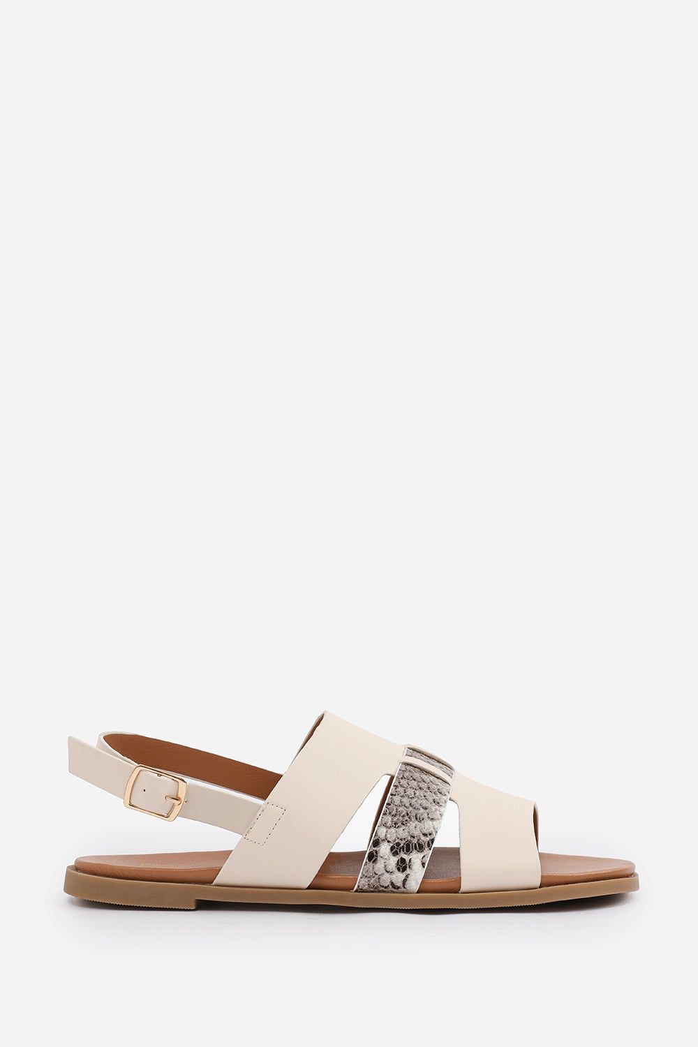 Where's That From Violet' Wide Fit Flat Sandals With Multi Strap Detail And Buckle Closure