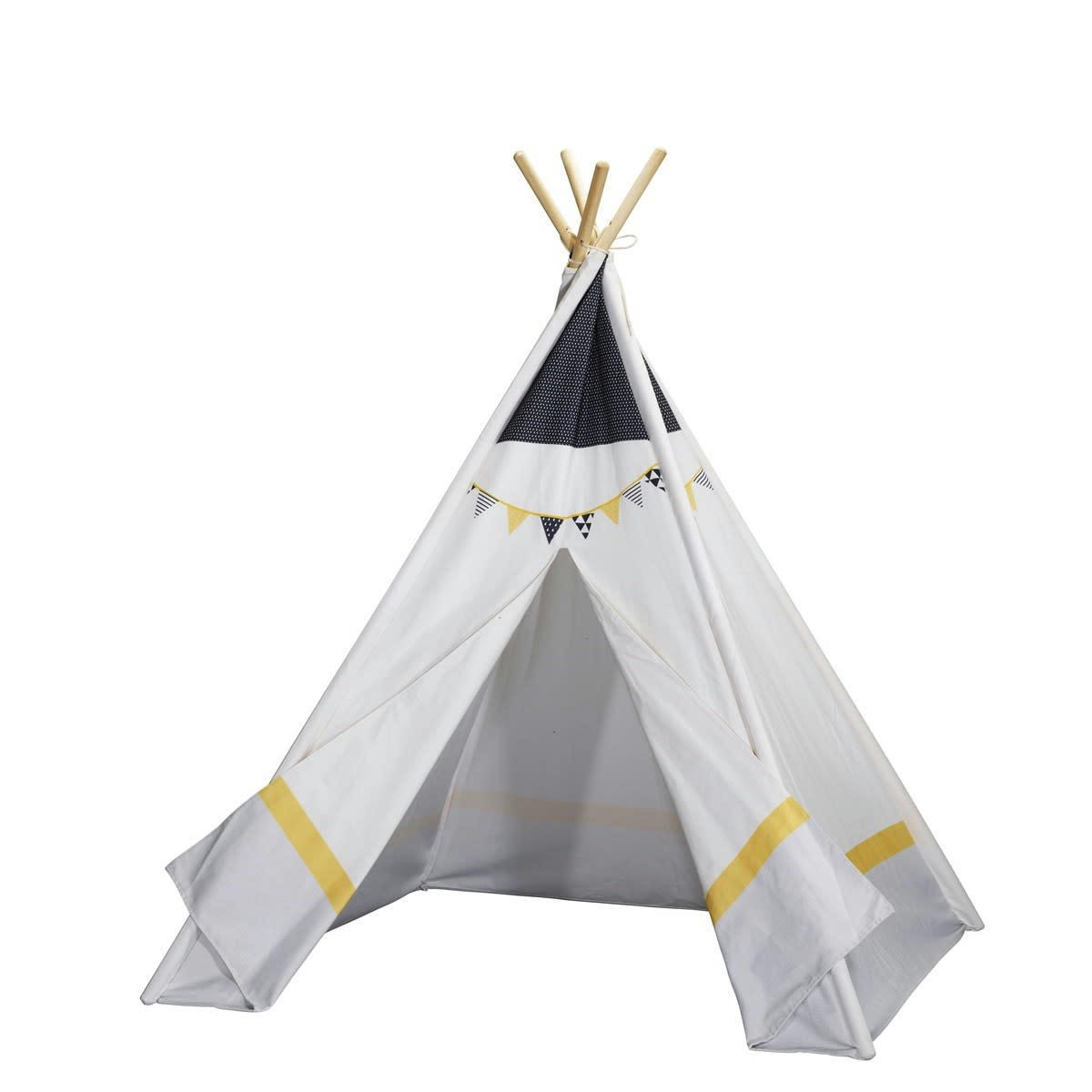 BABYFAN - Tipi en toile en coton blanc
