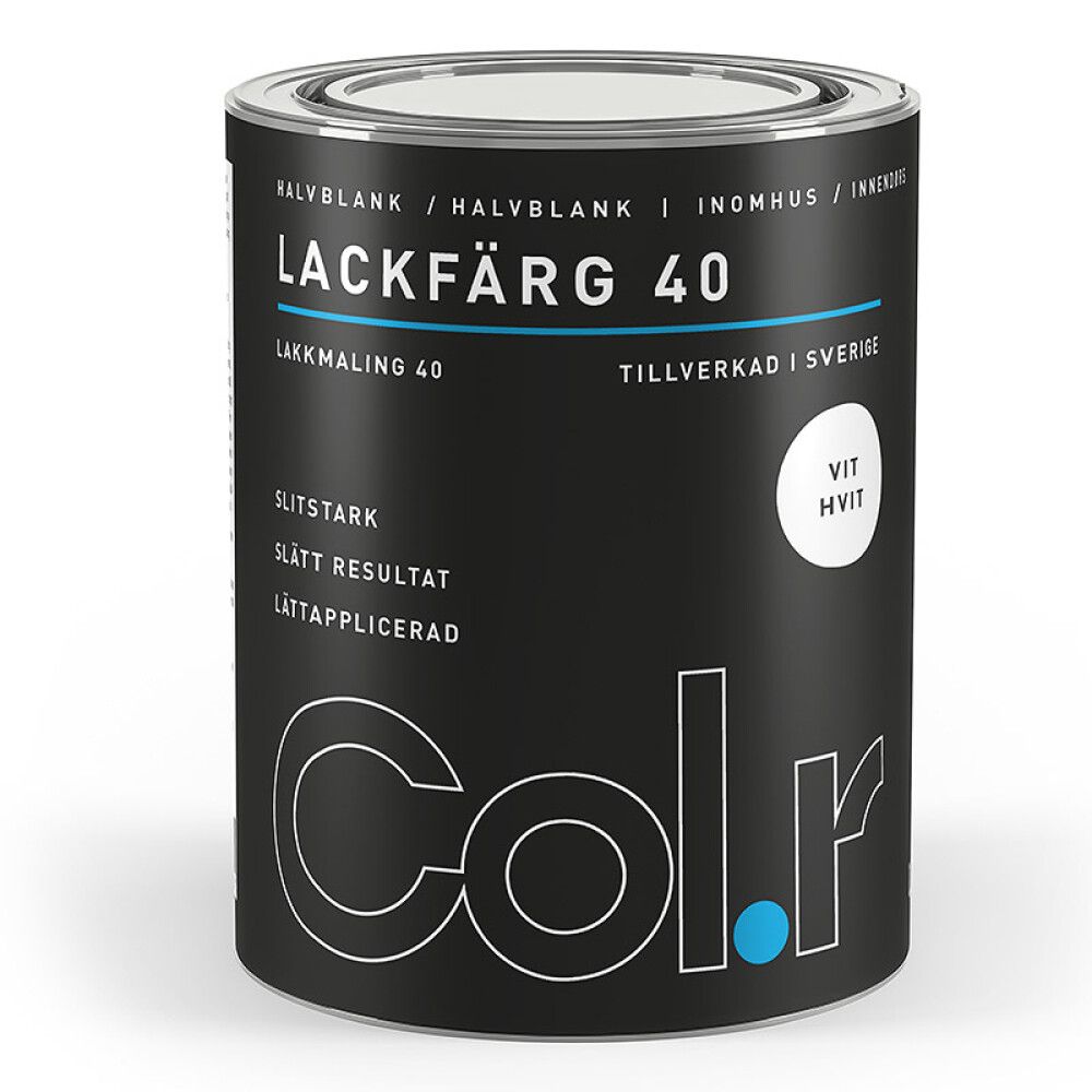 LAKKMALING COL.R HALVBLANK HVIT 0,7L