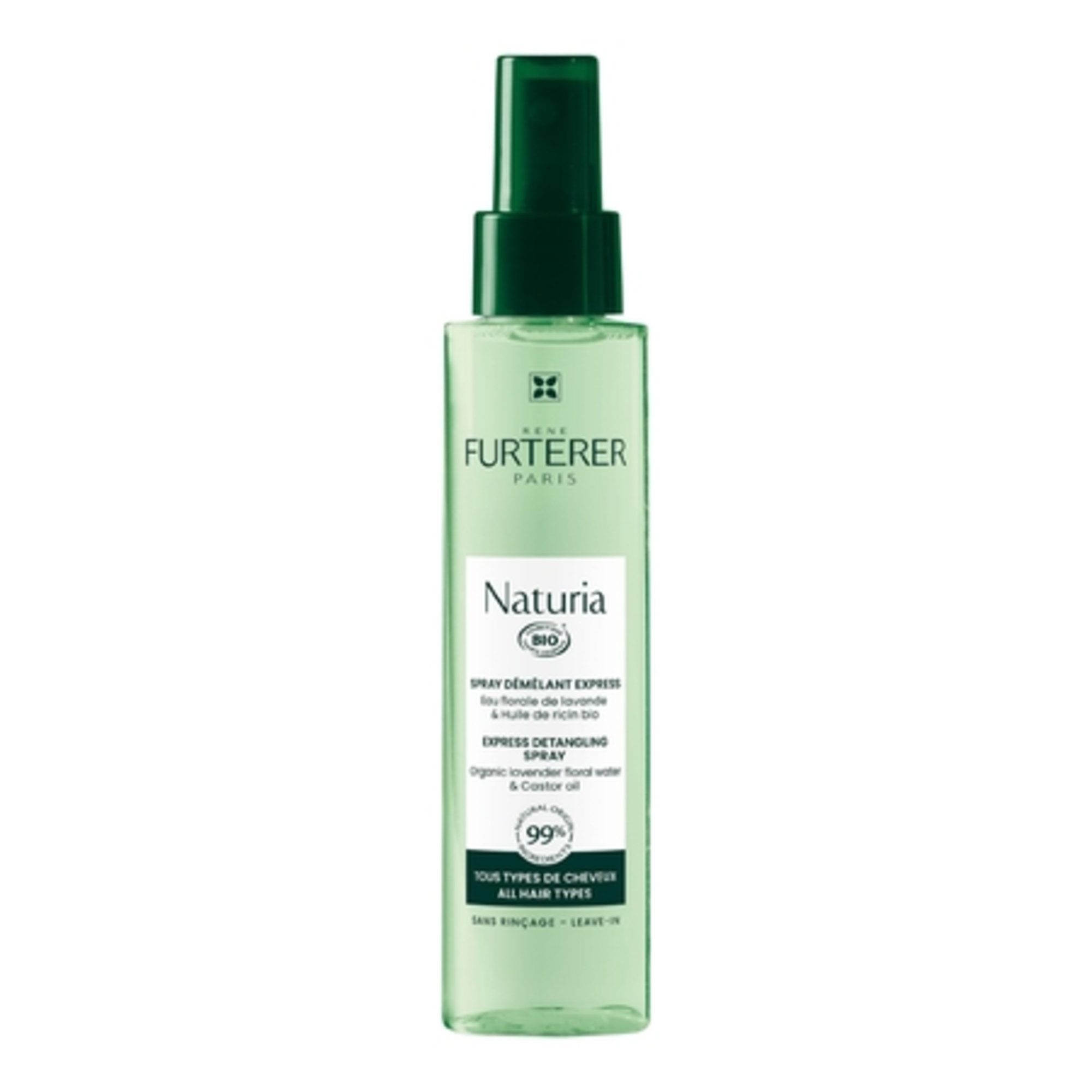 NATURIASpray démêlant bio cheveux sans rinçage - lavande & huile de ricin