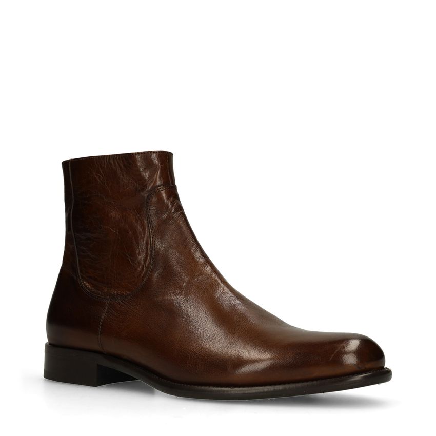 Black labelBruine leren boots