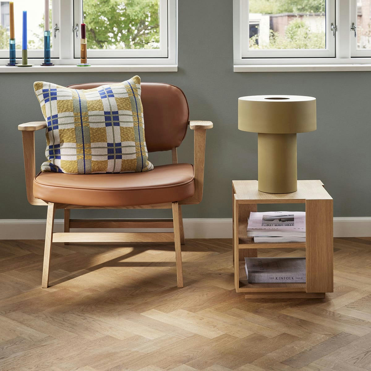 COMET - Bougeoirs en cristal ambre (set de 2)