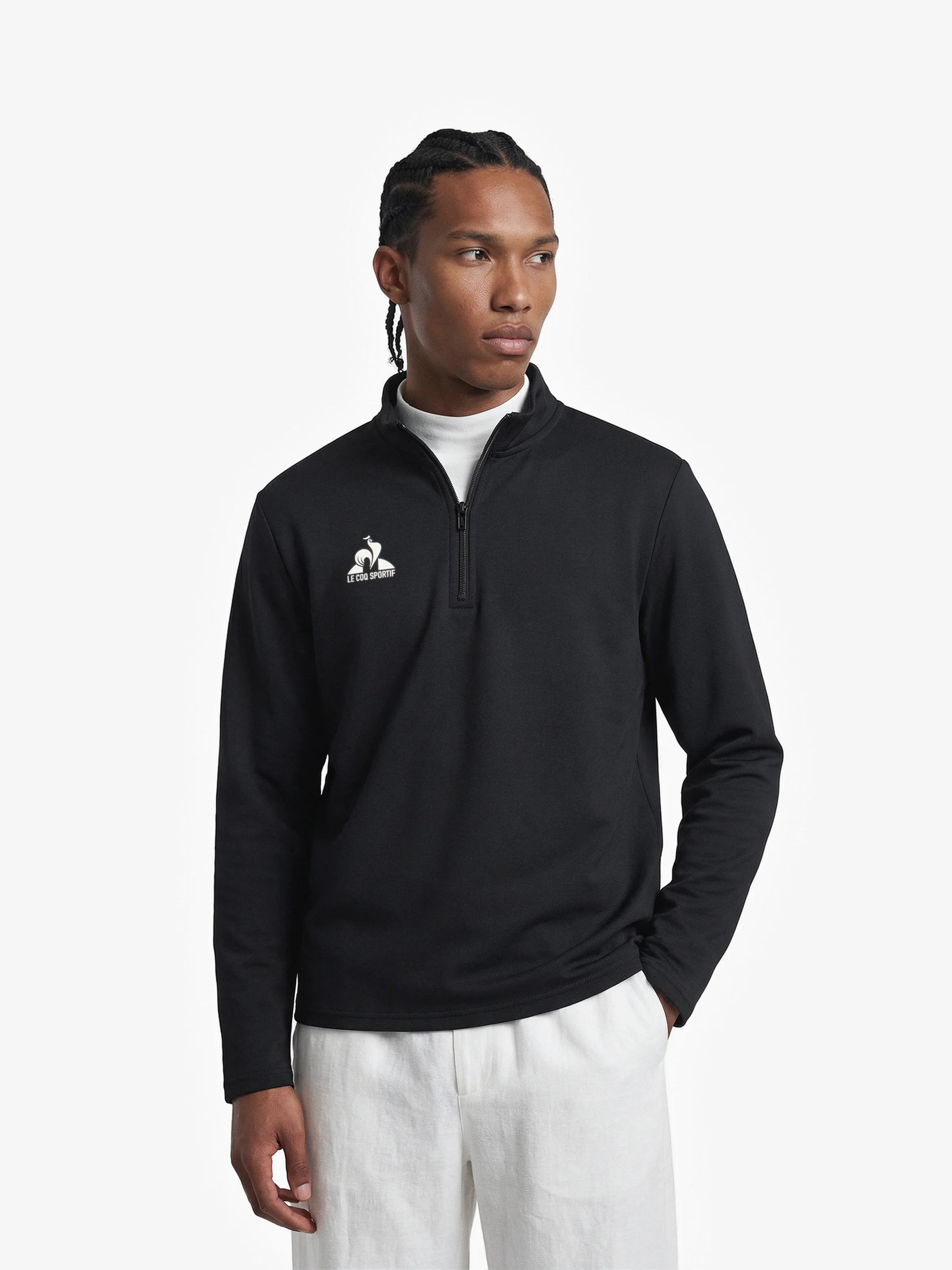 2421649-N°1 TRAINING Sweat 1/2 Zip M black | Sweat Homme